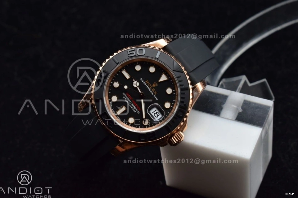 on Bezel Black Ceramic VS3235 Strap VSF Edition Oysterflex Yacht-Master 1:1 Best Rubber 126655 0520